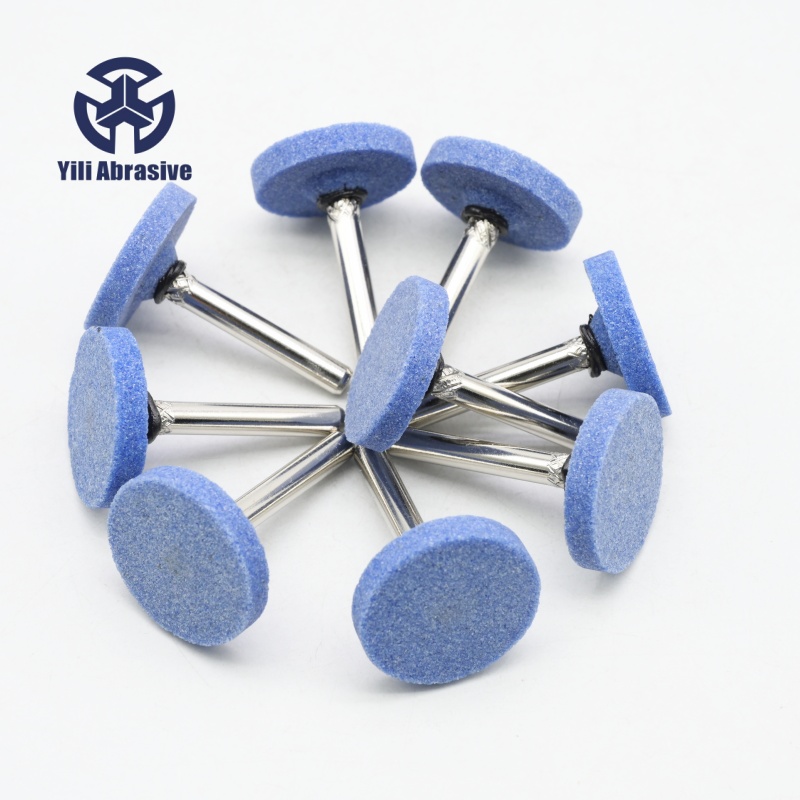 Ceramic blue Aluminum Mounted Points ( KA6)-38×10×6.0MM Ceramic polishing stone white aluminu blue color